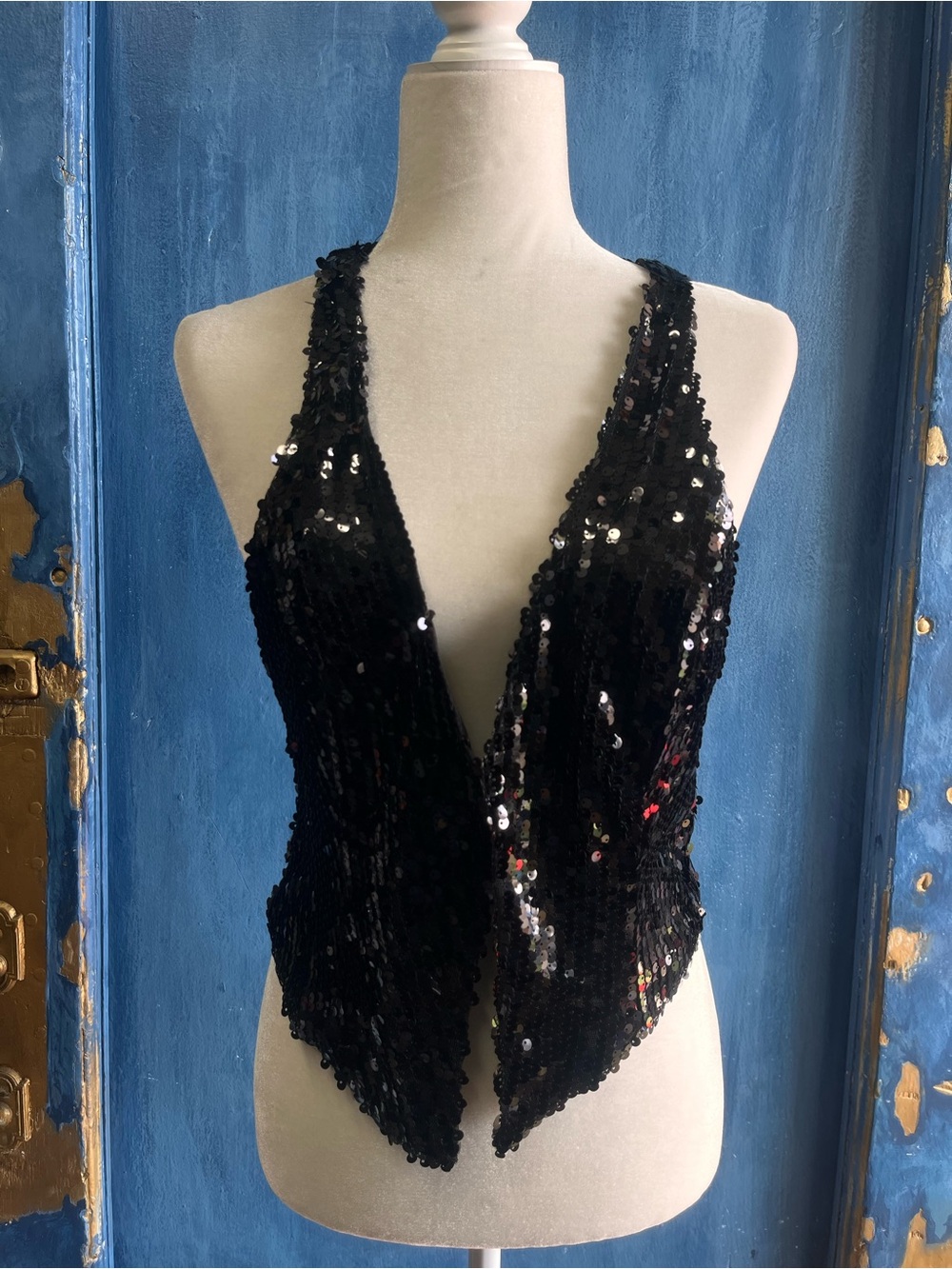 Forever 21 Black Sequin Vest